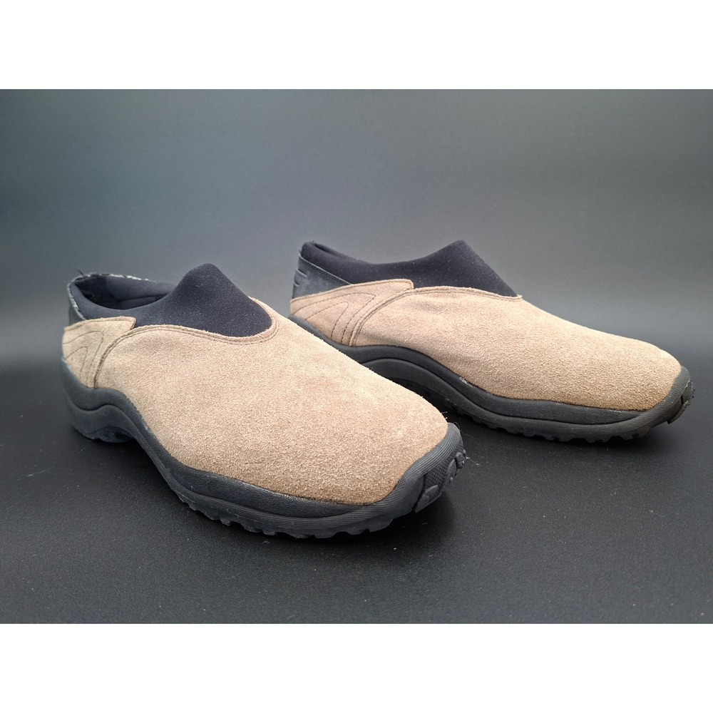 Route 66‎ Mens Suede Slip On Loafers Size 9 Tan Black Rugged Walking Shoes